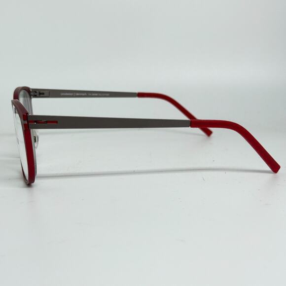 Prodesign Denmark eyeglasses Frames Red Silver Trail 1 4021 52-19-150 H18896 - Picture 2 of 7
